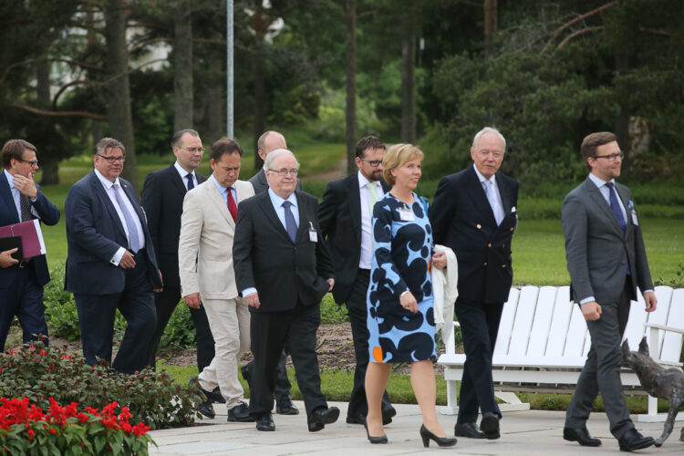 Kultaranta-keskustelujen ensimmäinen päivä - presidentti Sauli Niinistön ja Ruotsin pääministerin Stefan Löfvenin puheenvuorot Kultarannassa 19. kesäkuuta 2016. Kuva: Juhani Kandell/Tasavallan presidentin kanslia