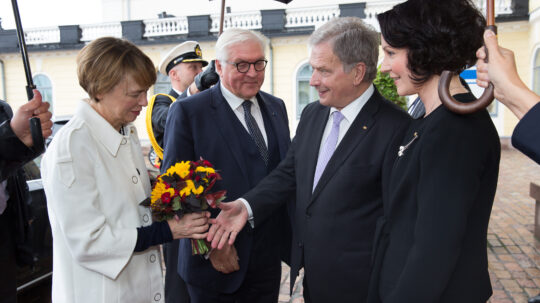 Presidentti Niinistö ja rouva Haukio ottivat vieraat vastaan 17. syyskuuta 2018 Presidentinlinnassa. Kuva: Juhani Kandell/Tasavallan presidentin kanslia