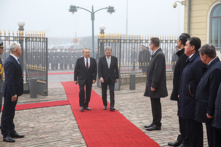 Kazakstanin presidentti Nursultan Nazarbajevin virallinen vierailu 17.10.2018. Kuva: Juhani Kandell/Tasavallan presidentin kanslia
