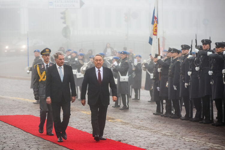 Kazakstanin presidentti Nursultan Nazarbajevin virallinen vierailu 17.10.2018. Kuva: Juhani Kandell/Tasavallan presidentin kanslia
