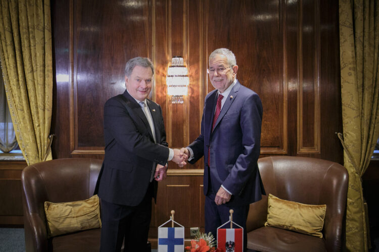 President Niinistö and Federal President Van der Bellen meeting in Vienna on 1 January 2019. Photo: Peter Lechner/Office of the Federal President of Austria
