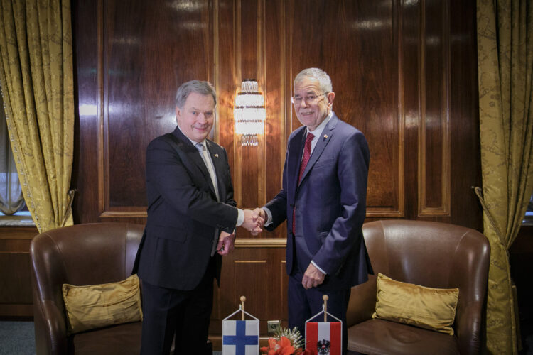 President Niinistö and Federal President Van der Bellen meeting in Vienna on 1 January 2019. Photo: Peter Lechner/Office of the Federal President of Austria
