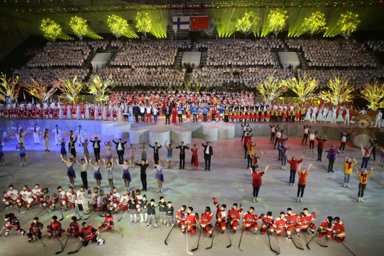 President Niinistö and Mrs Jenni Haukio attended the opening of the China-Finland Year of Winter Sports. Photo: Matti Porre/Office of the President of the Republic of Finland