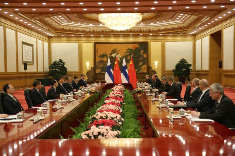 Official discussions at the Great Hall of the People. Photo: Matti Porre/Office of the President of the Republic