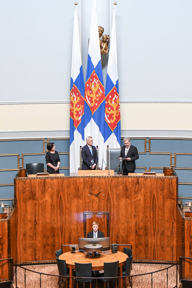 Presidentti Niinistö avasi vuoden 2019 valtiopäivät eduskunnassa. Kuva: Kimmo Brandt / Compic / Eduskunta