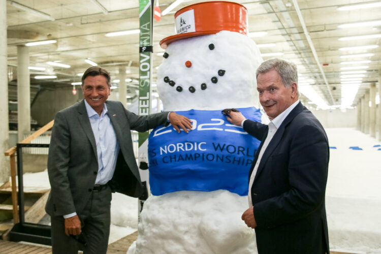 President Niinistö and President Pahor in Planica. Photo: Matti Porre/Office of the Republic of Finland