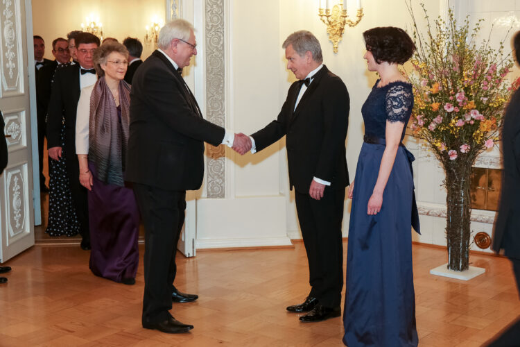 Middagen för den diplomatiska kåren i Presidentens slott den 2 maj 2019. Photo: Juhani Kandell/Office of the President of the Republic of Finland