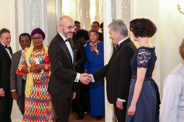 Middagen för den diplomatiska kåren i Presidentens slott den 2 maj 2019. Foto: Matti Porre/Republikens presidents kansli
