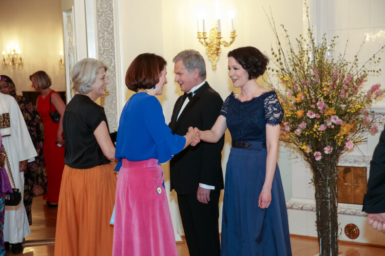 Middagen för den diplomatiska kåren i Presidentens slott den 2 maj 2019. Photo: Juhani Kandell/Office of the President of the Republic of Finland