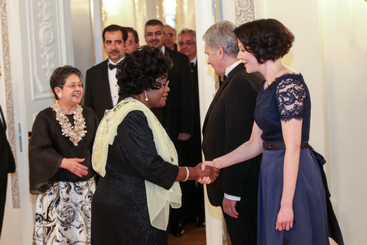 Middagen för den diplomatiska kåren i Presidentens slott den 2 maj 2019. Foto: Matti Porre/Republikens presidents kansli
