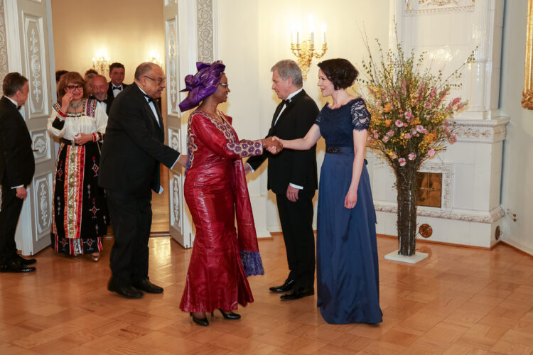 Middagen för den diplomatiska kåren i Presidentens slott den 2 maj 2019. Photo: Juhani Kandell/Office of the President of the Republic of Finland