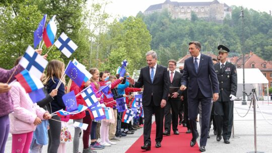 Official welcoming ceremonies in Ljubljana. Photo: Matti Porre/Office of the President of the Republic