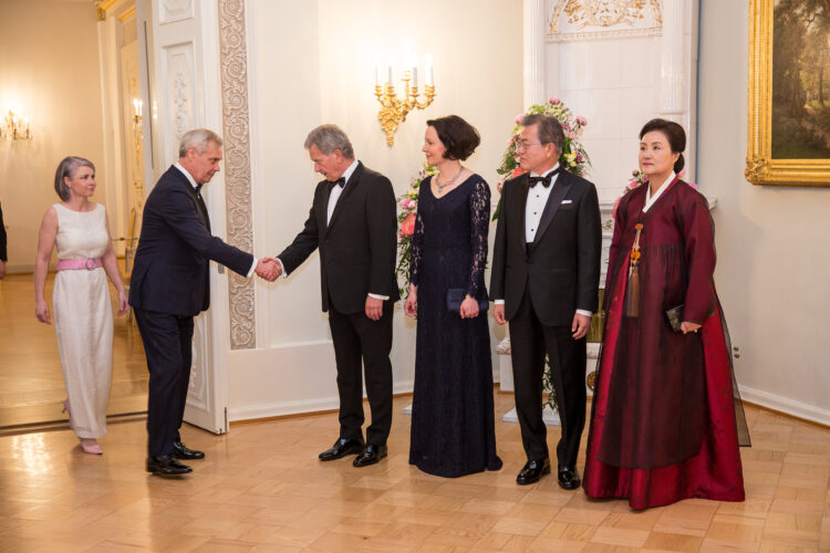 At the dinner in honour of the state visit. Photo: Juhani Kandell/Office of the President of the Republic of Finland
