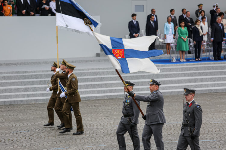 President of the Republic of Finland participates in the celebration of the French National Day or Bastille Day in Paris on 14 July 2019. His visit is hosted by President of France Emmanuel Macron. Photo: Riikka Hietajärvi/Office of the President of the Republic of Finland