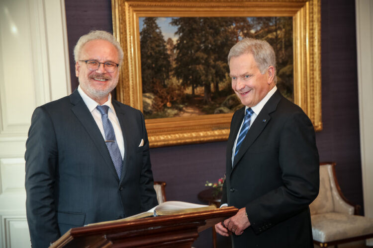 Working visit of President of Latvia Egils Levits on 28 August 2019. Photo: Juhani Kandell/Office of the President of the Republic of Finland