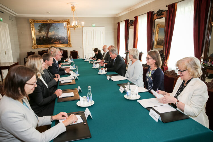 Arbetsbesök av Lettlands president Egils Levits den 28 augusti 2019. Foto: Juhani Kandell/Republikens presidents kansli