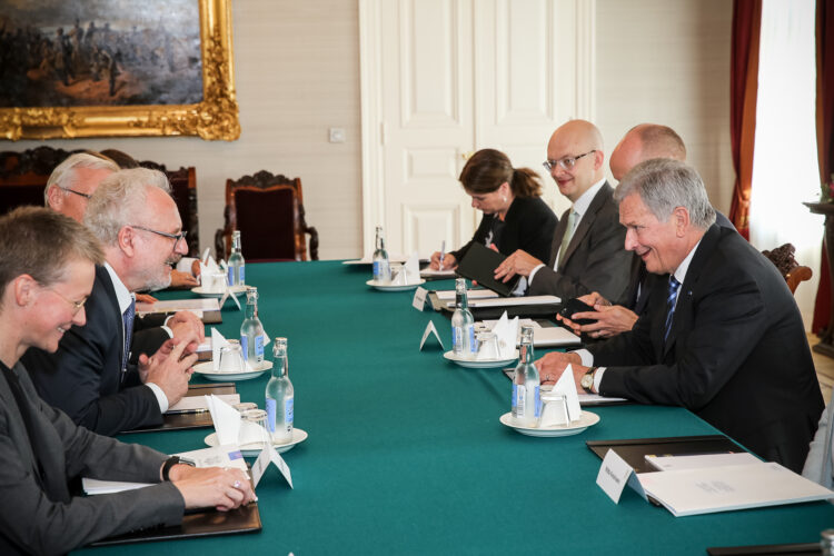 Arbetsbesök av Lettlands president Egils Levits den 28 augusti 2019. Foto: Juhani Kandell/Republikens presidents kansli