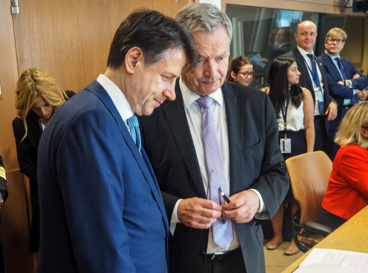 President Niinistö and Prime Minister of Italy Giuseppe Conte. Photo: Jouni Mölsä/Office of the President of the Republic of Finland