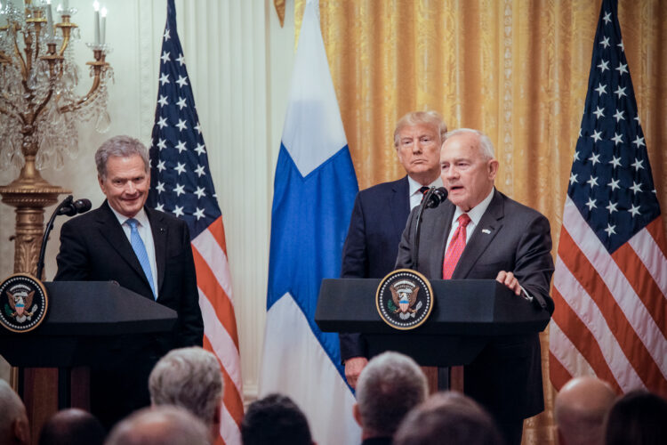 Joint Press Conference of President Niinistö and President Trump in the East Room. Photo: Matti Porre/Office of the President of the Republic of Finland 