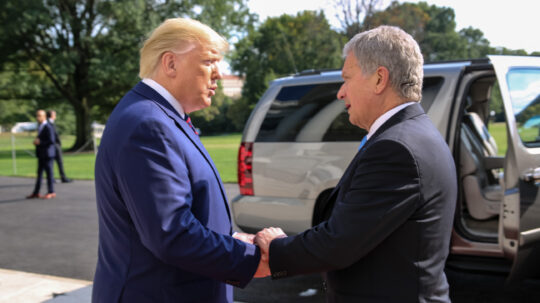 President Trump bids farewell to the President Niinistö. Photo: Matti Porre/Office of the President of the Republic of Finland 