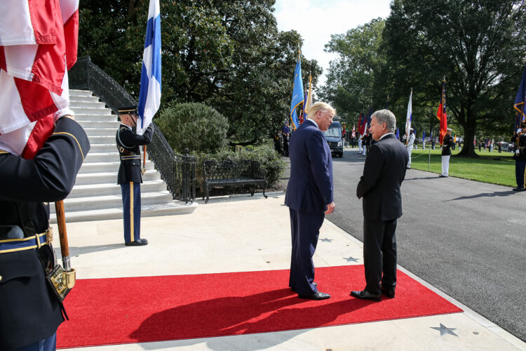 Presidentti Trump vastaanotti presidentti Niinistön Valkoiseen taloon 2. lokakuuta 2019. Kuva: Matti Porre/Tasavallan presidentin kanslia