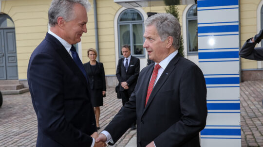 Working visit of President of Lithuania Gitanas Nausėda on 5 November 2019. Photo: Juhani Kandell/Office of the President of the Republic of Finland
