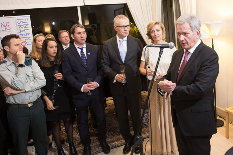 70-årsjubileet av diplomatiska förbindelser mellan Finland och Israel firades i Finlands ambassad i Tel Aviv. Foto: Yulia PhotoArt