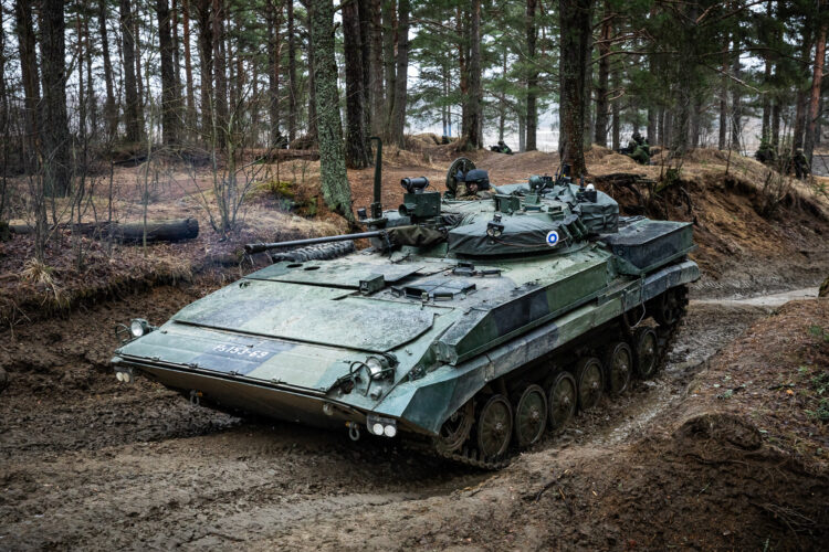 Inspektion av Pansarbrigaden den 4 mars 2020. Foto: Antti Nikkanen/Försvarsmakten