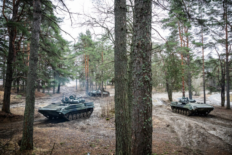 Inspektion av Pansarbrigaden den 4 mars 2020. Foto: Antti Nikkanen/Försvarsmakten