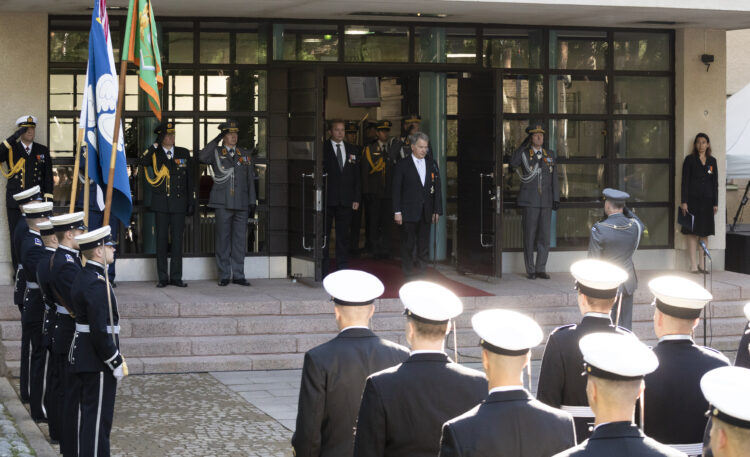 The promotion and appointment of cadets in Santahamina on 28 August 2020. Photo: Jon Norppa/Office of the President of the Republic of Finland