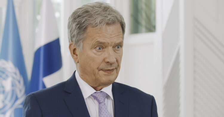 Presidentti Niinistö piti videopuheenvuoron YK:n kestävän kehityksen SDG Moment -tilaisuudessa 18.9.2020. 