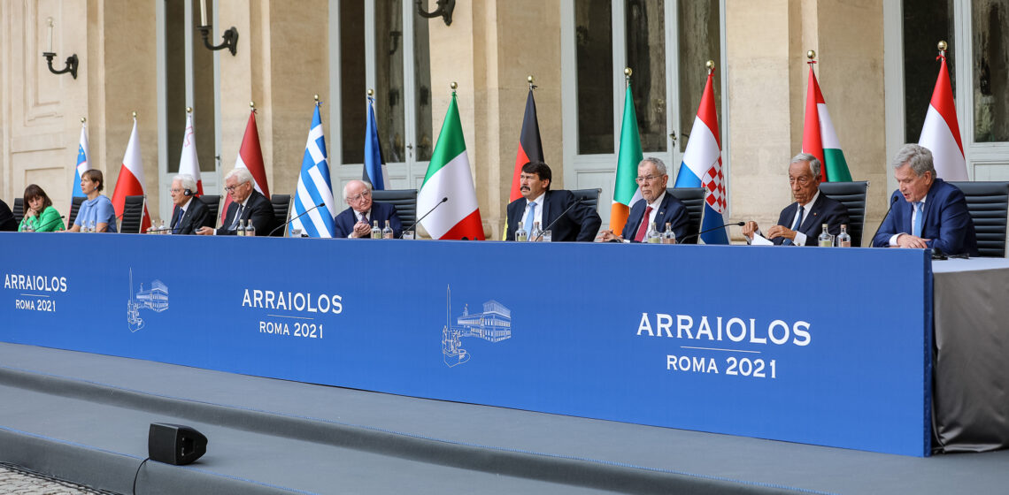 The Presidents gave press statements at the end of the discussions, on Wednesday, 15 September 2021. Photo: Jouni Mölsä/Office of the President of the Republic of Finland