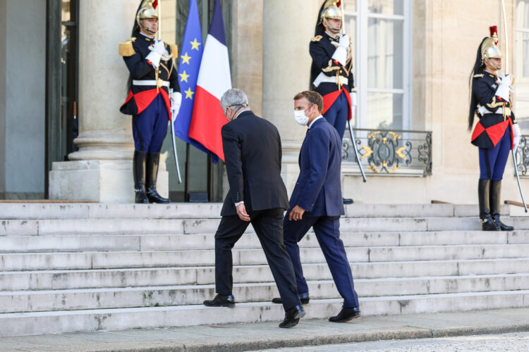 Republikens president Sauli Niinistö träffade Frankrikes president Emmanuel Macron i Paris tisdagen den 7 september 2021. Foto: Johanna Unha-Kaprali/Finlands ambassad i Paris