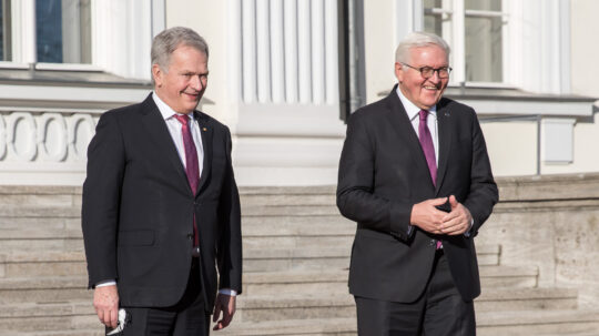 Federal President of the Federal Republic of Germany Frank-Walter Steinmeier receives President Sauli Niinistö on a working visit to Germany in Berlin, on 22 November 2021. Photo: Matti Porre/Office of the President of the Republic of Finland