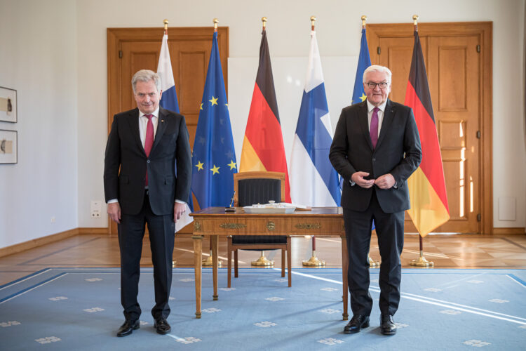 Federal President of the Federal Republic of Germany Frank-Walter Steinmeier and President Sauli Niinistö . Photo: Matti Porre/Office of the President of the Republic of Finland