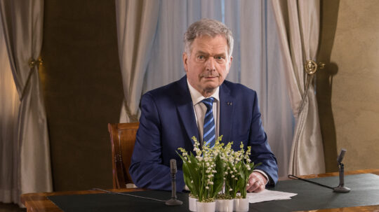 President of the Republic of Finland Sauli Niinistö’s New Year’s Speech on 1 January 2022. Photo: Matti Porre/Office of the President of the Republic of Finland