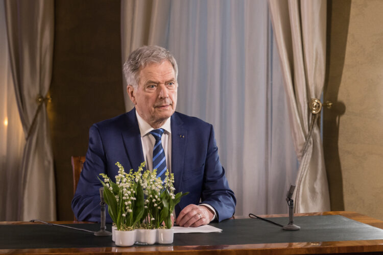 President of the Republic of Finland Sauli Niinistö’s New Year’s Speech on 1 January 2022. Photo: Matti Porre/Office of the President of the Republic of Finland