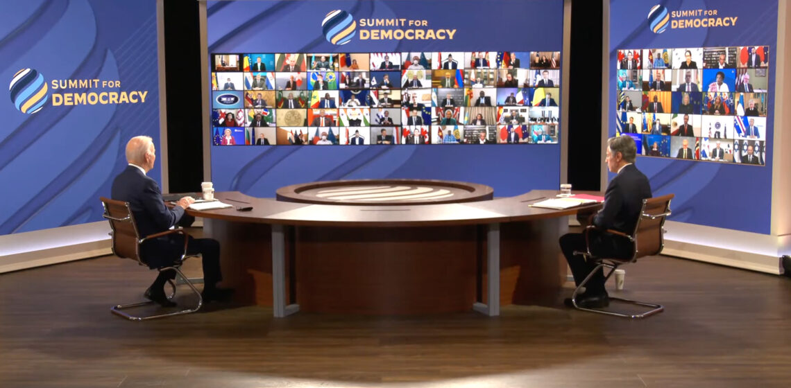 Skärmdump: Summit for Democracy