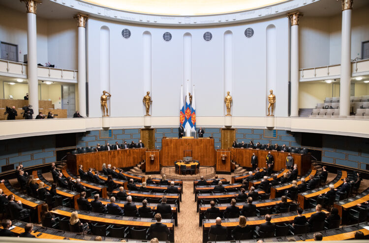President Niinistö öppnade 2022 års riksmöte i riksdagen den 2 februari 2022. Foto: Hanne Salonen/Riksdagen
