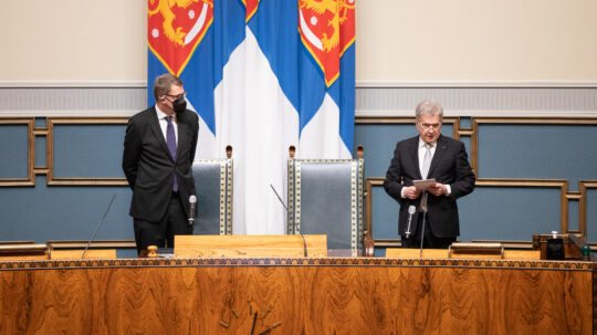 Presidentti Niinistö avasi vuoden 2022 valtiopäivät eduskunnassa 2. helmikuuta 2022. Kuva: Hanne Salonen/Eduskunta