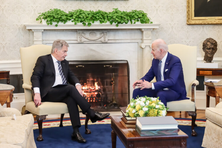 President of the Republic of Finland Sauli Niinistö met President of the United States Joseph R. Biden in Washington D.C. on Friday, 4 March 2022. Photo: Elina Karjalainen/Embassy of Finland, Washington D.C.