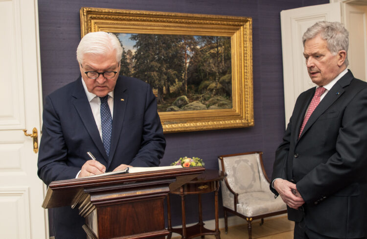 Federal President of the Federal Republic of Germany Frank-Walter Steinmeier made a working visit to Finland on Friday, 8 April 2022. Photo: Matti Porre/Office of the President of the Republic of Finland