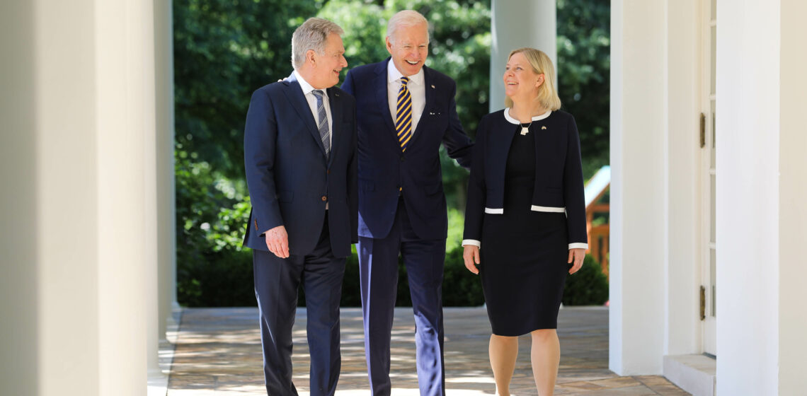 President of the Republic of Finland Sauli Niinistö met with President of the United States Joseph R. Biden, together with Prime Minister of Sweden Magdalena Andersson, in the White House on Thursday, 19 May 2022. Photo: Riikka Hietajärvi/Office of the President of the Republic of Finland