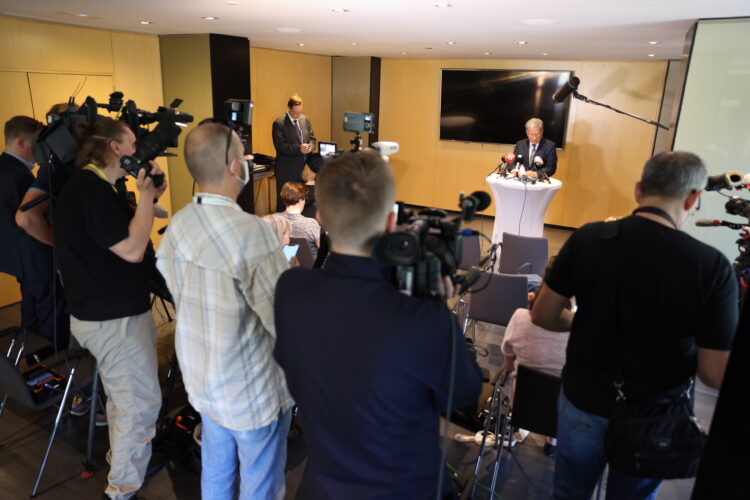 Presidentti Niinistöllä oli huippukokouksen aikana useita mediatapaamisia. Kuva: Juhani Kandell/Tasavallan presidentin kanslia
