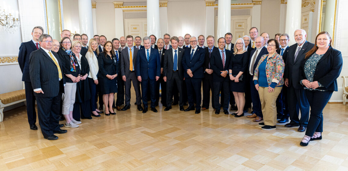 The President of the Republic of Finland met with honorary consuls of Finland in North America at the Presidential Palace on Tuesday, 7 June 2022. Photo: Jami Sarell/The Office of the President of the Republic of Finland