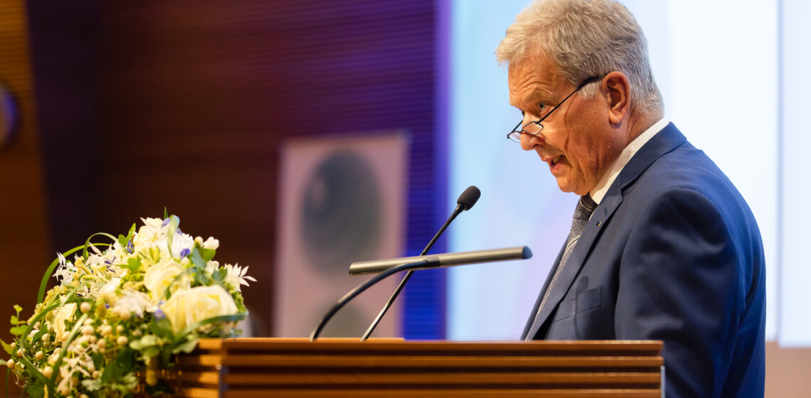 President of the Republic of Finland gave a speech at the Ambassadors’ Conference on 23 August 2022. Photo: Matti Porre/Office of the President of the Republic of Finland
