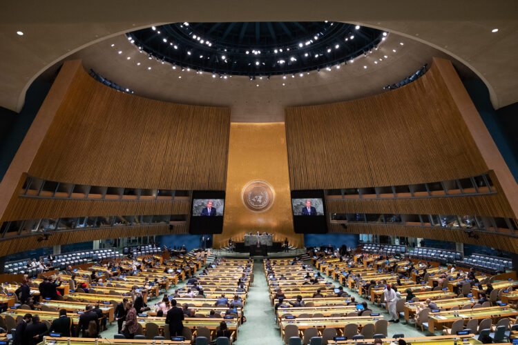 President Niinistö delivered Finland's National Statement at the Opening of the General Debate of the UN General Assembly. Photo: Agaton Strom/Permanent Mission of Finland to the UN