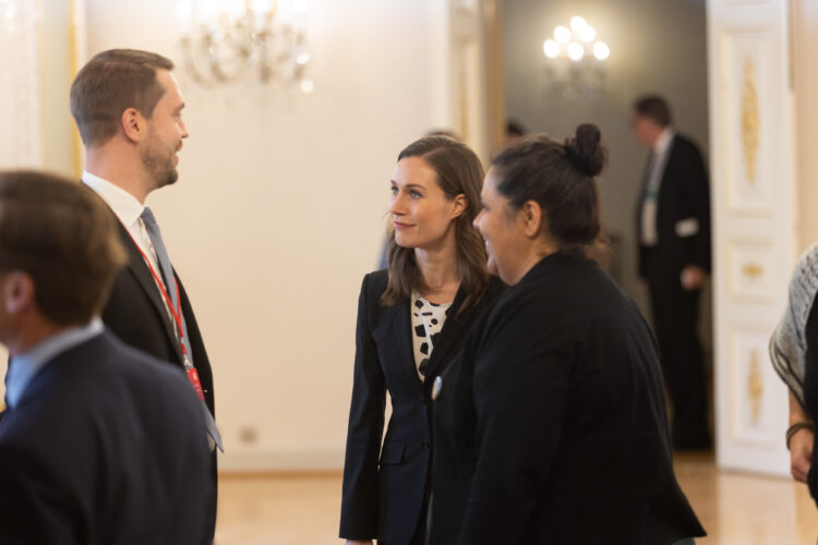 President Sauli Niinistö var värd för en lunch i Presidentens slott i samband med Nordiska rådets session i Helsingfors den 1 november 2022. Nordiska rådet firar sitt 70-årsjubileum i år. Foto: Matti Porre/Republikens presidents kansli