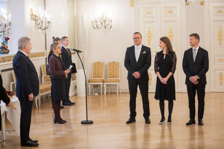 Årets samarbetspris delades ut till Kasvuryhmä Suomi ry. Foto: Matti Porre/Republikens presidents kansli