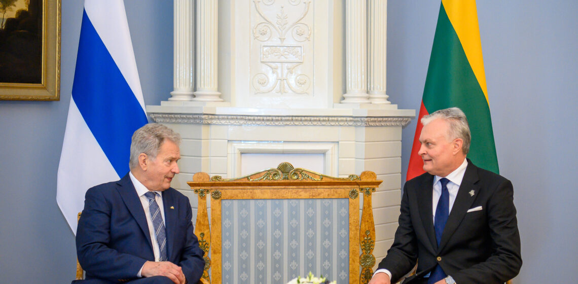 The Presidents conducting bilateral discussions. Photo: Robertas Dačkus/Office of the President of Lithuania